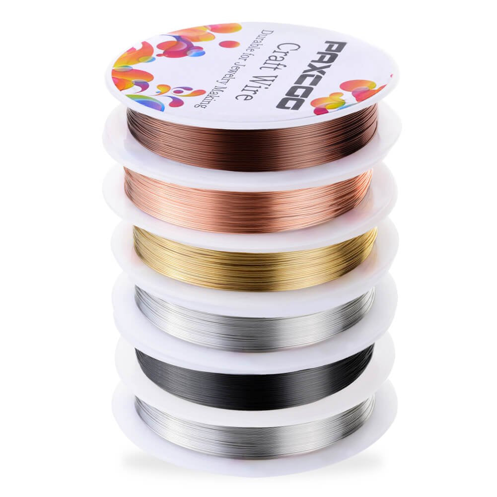 PAXCOO CW-02 Jewelry Beading Wire Copper 6 Pack