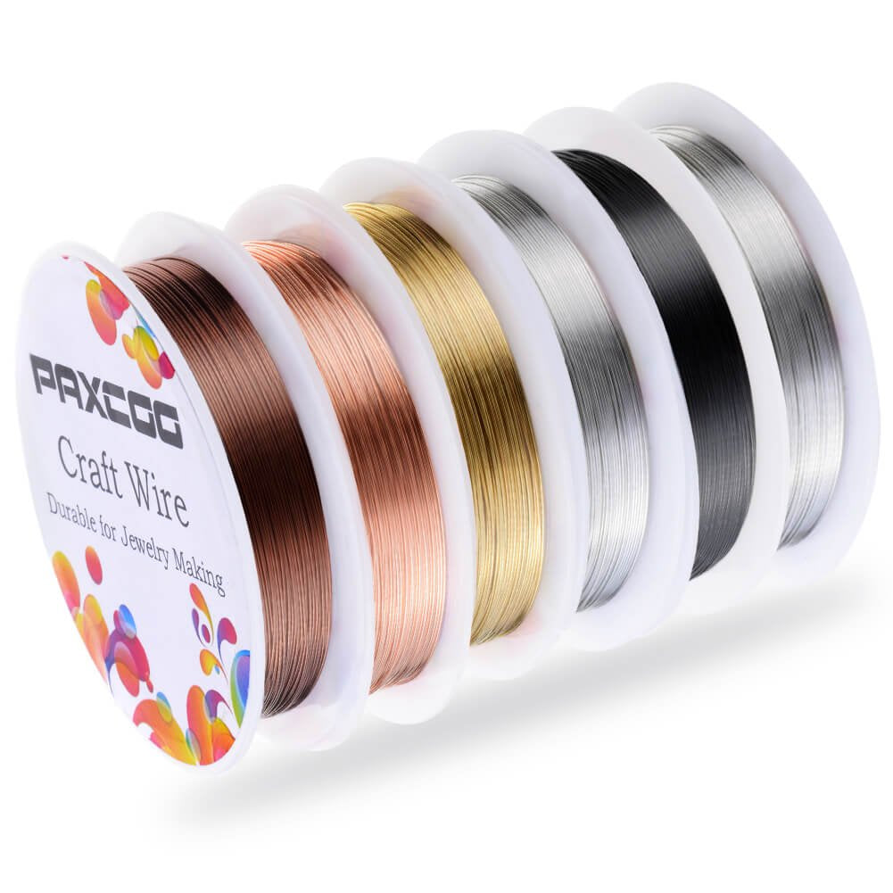 PAXCOO CW-02 Jewelry Beading Wire Copper 6 Pack
