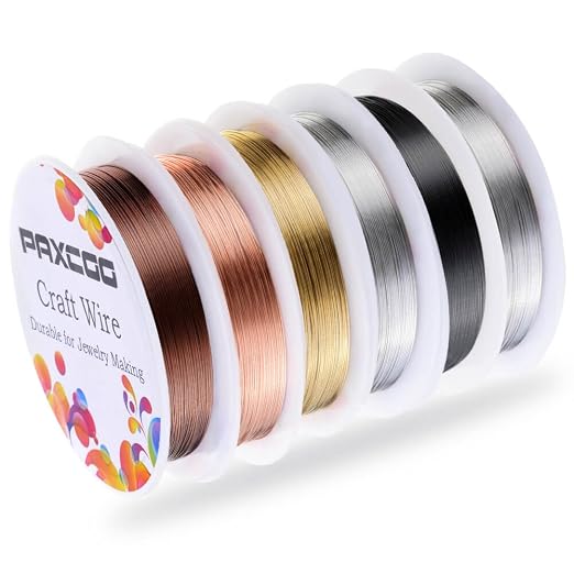 PAXCOO CW-02 Jewelry Beading Wire Copper 6 Pack