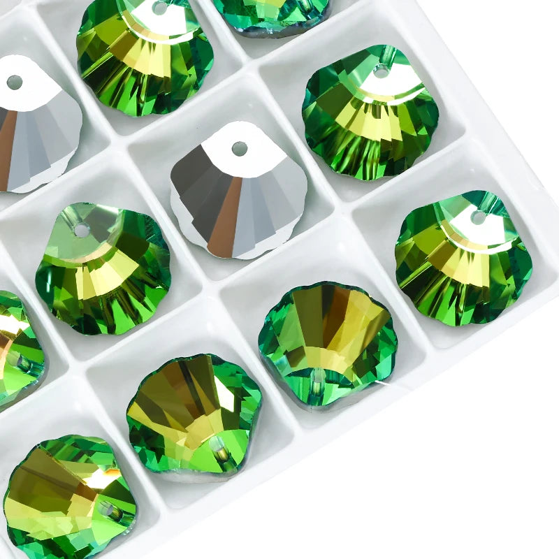 Shell Crystal Charms, Necklaces,  Pendants for Jewelry Making  16mm  12Pcs