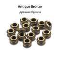 Antique Gold/Silver Zinc Alloy Circular Flat Beads 7mm For Jewelry Making  Bracelet 50 Pieces