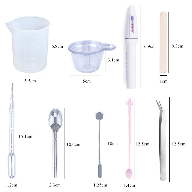 Epoxy Resin Tools Set Resin Kit Plastic Beaker Drill  Wood Stick