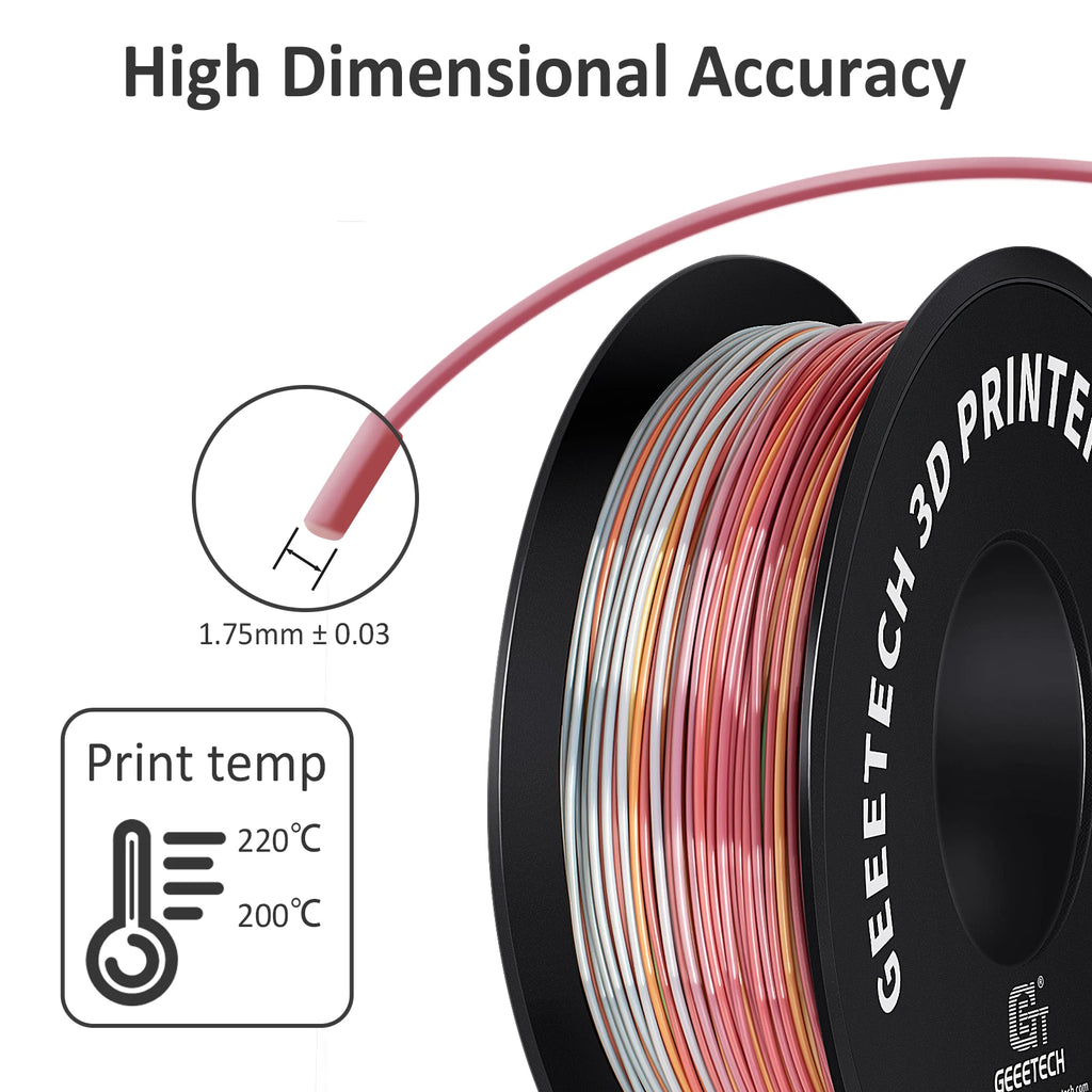 Geeetech 3d printer Filament PLA PETG Plastic 1kg 1.75mm,Tangle-Free,  wire materials, black, white, vacuum packaging