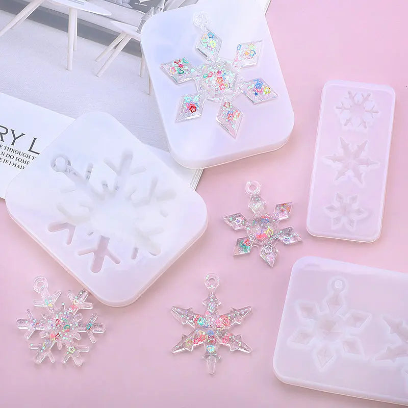 Snowflake Epoxy Resin Mold  Silicone Snowflake Mold Jewelry making Or Decorations