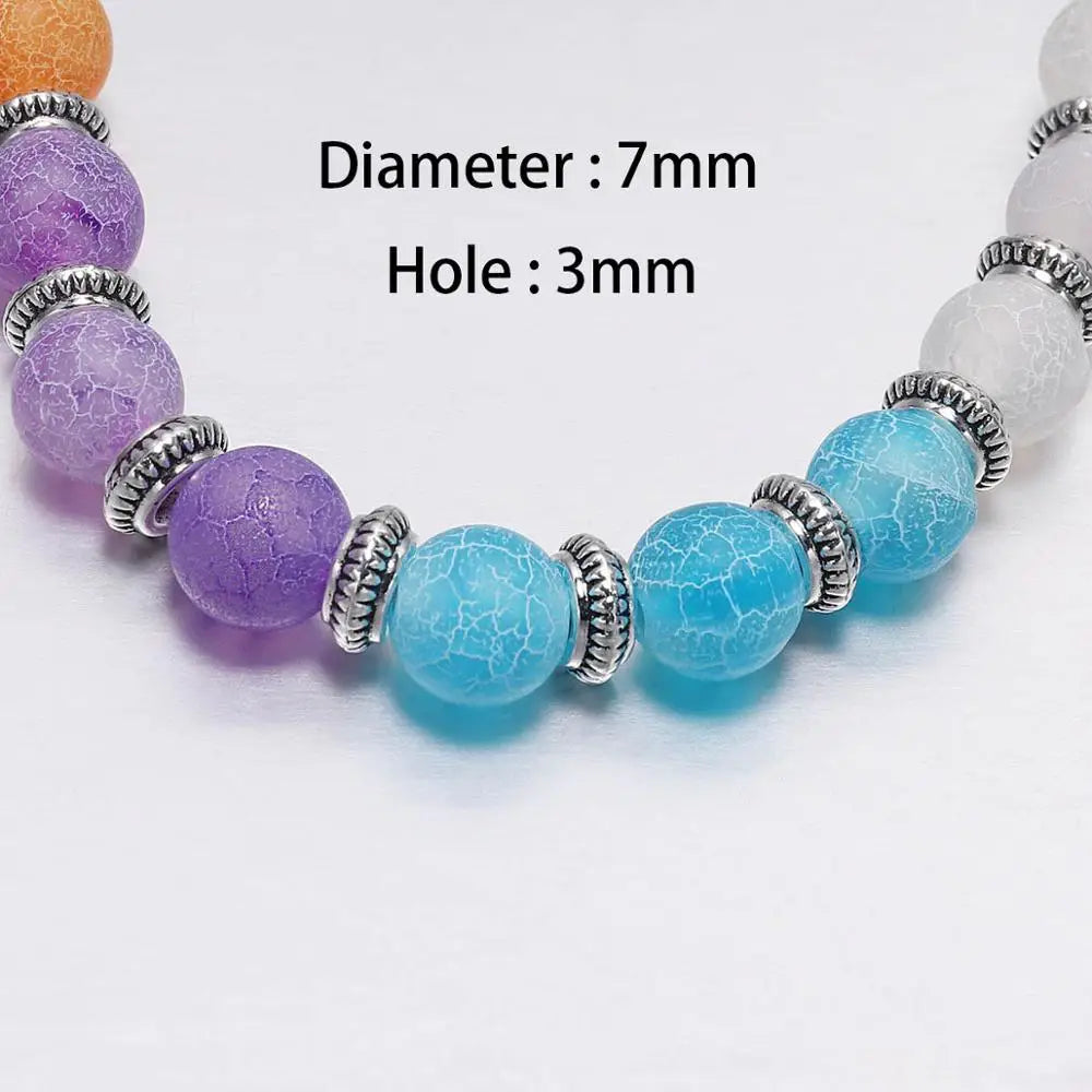 Antique Gold/Silver Zinc Alloy Circular Flat Beads 7mm For Jewelry Making  Bracelet 50 Pieces
