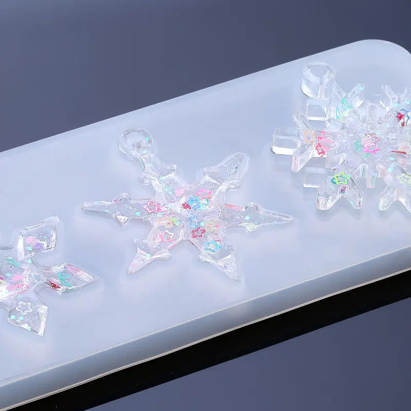 Snowflake Epoxy Resin Mold  Silicone Snowflake Mold Jewelry making Or Decorations