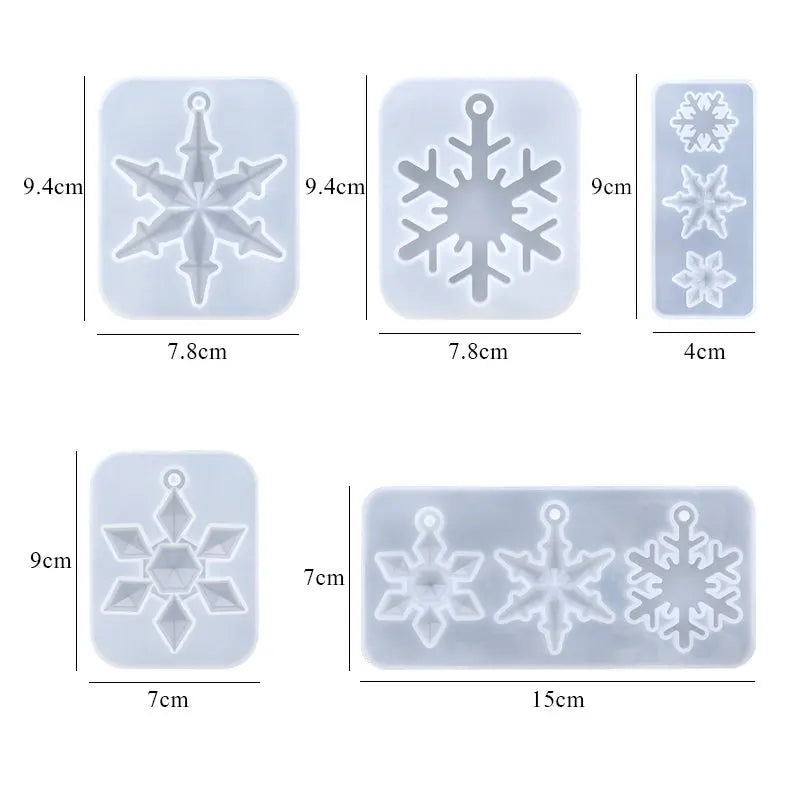 Snowflake Epoxy Resin Mold  Silicone Snowflake Mold Jewelry making Or Decorations