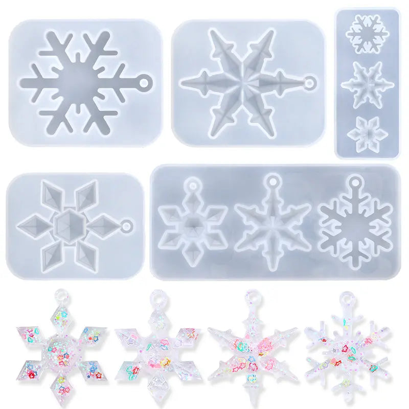 Snowflake Epoxy Resin Mold  Silicone Snowflake Mold Jewelry making Or Decorations