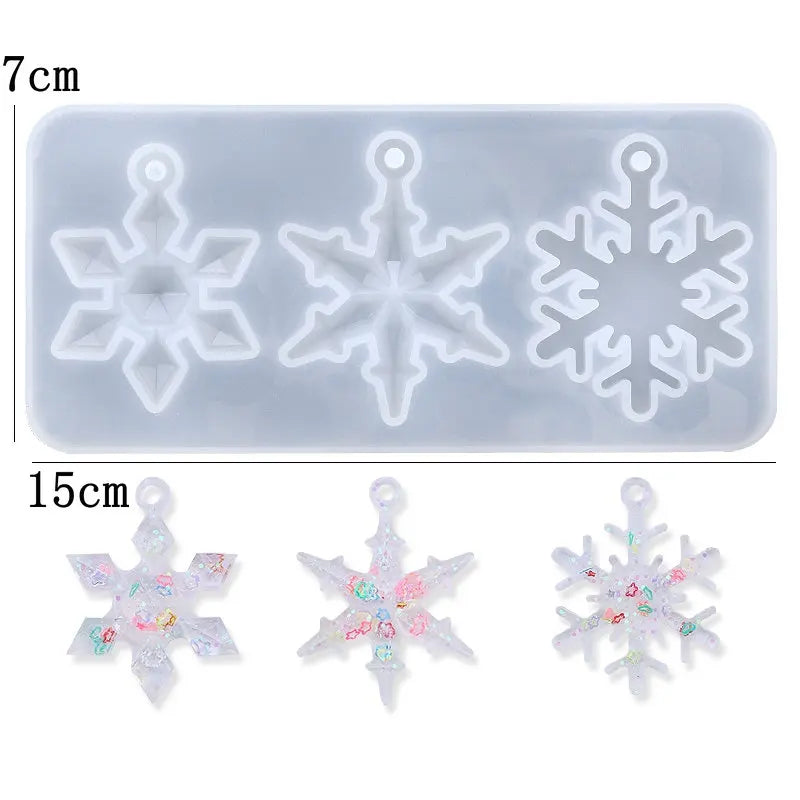 Snowflake Epoxy Resin Mold  Silicone Snowflake Mold Jewelry making Or Decorations