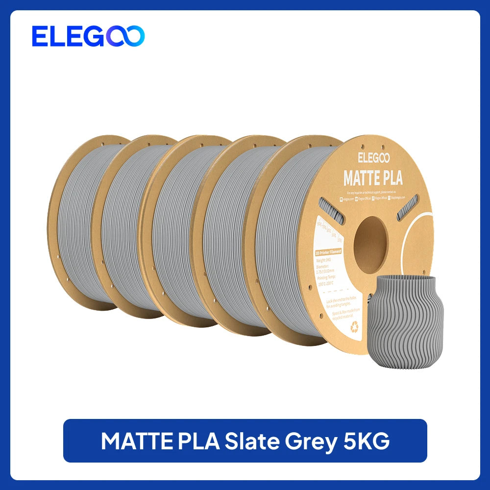 Matte Filament PLA 1KG for FDM 3D Printer PLA ELEGOO Dimensional Accuracy +/- 0.02mm