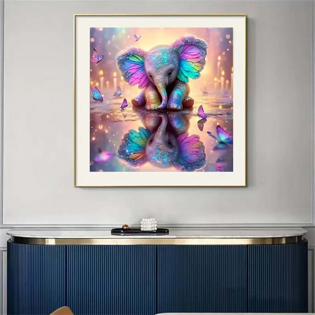 5D Diamond Painting Kit for Adults,  Elephant Full Drill Art, Home Wall Decor 14x14 Inch