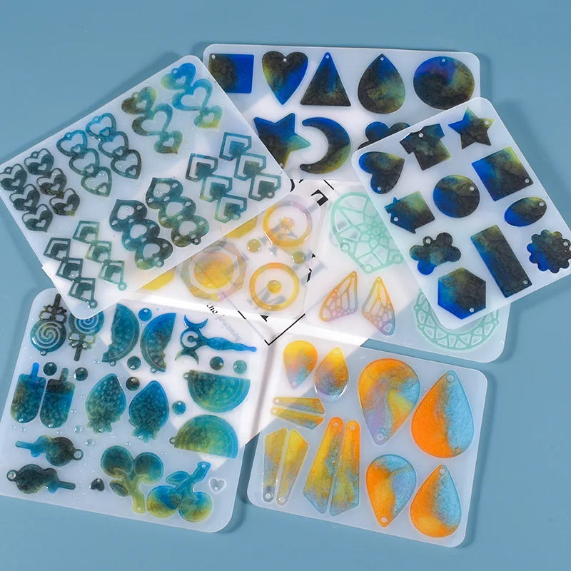 Silicone UV Epoxy Resin Mold Earring, Pendant,  Necklaces Heart  Keychain