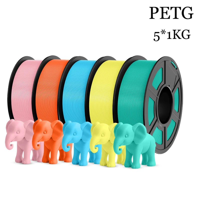 JAYO 5Rolls PLA/PLA Plus/Petg/ABS/TPU/PLA Metal/PLAYG/HS-PLA 3D Printer Filament 1.75mm FDM