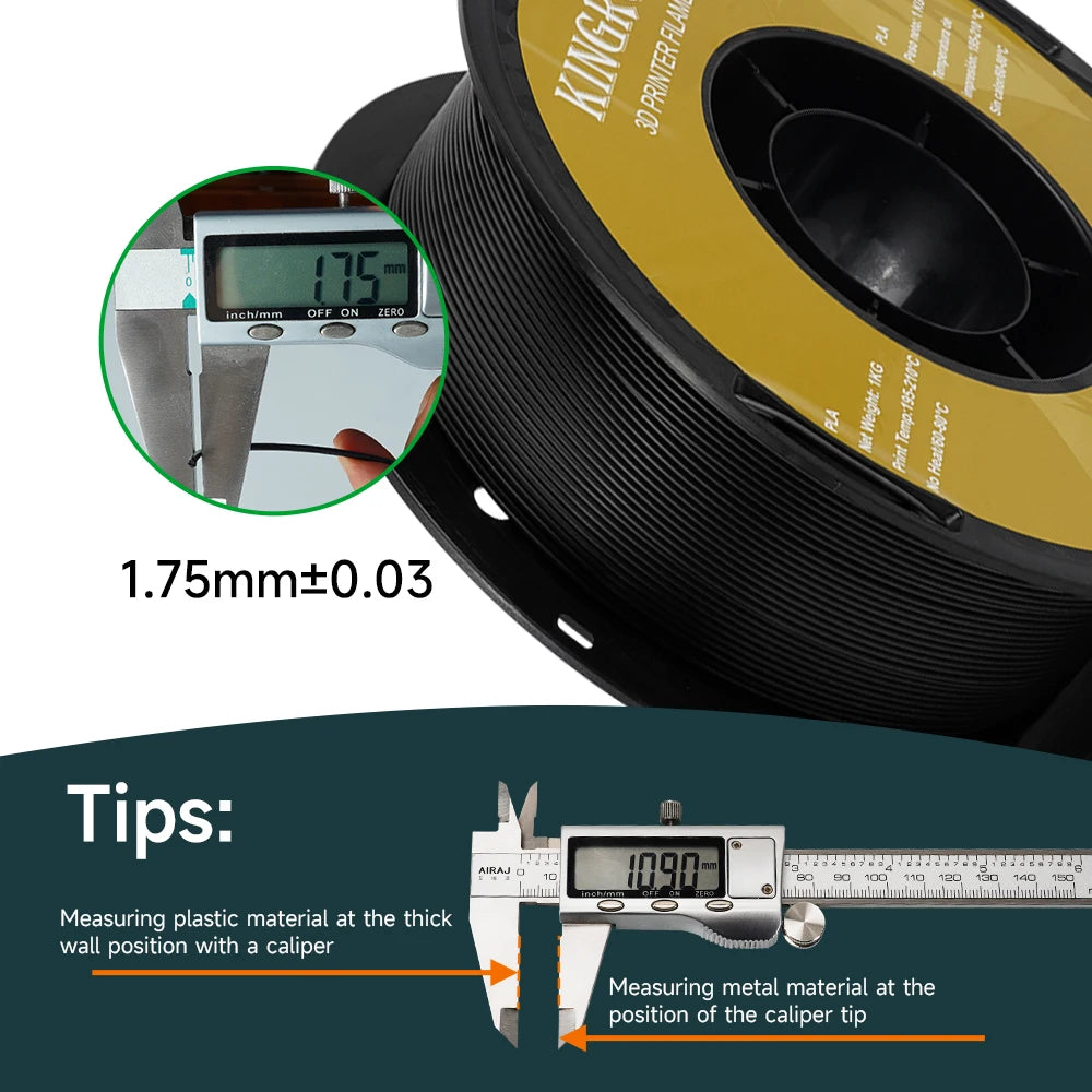 KINGROON PETG 3D Printer Filament 1.75mm 5KG 10KG Mix Color 1kg/roll   Plastic For FDM
