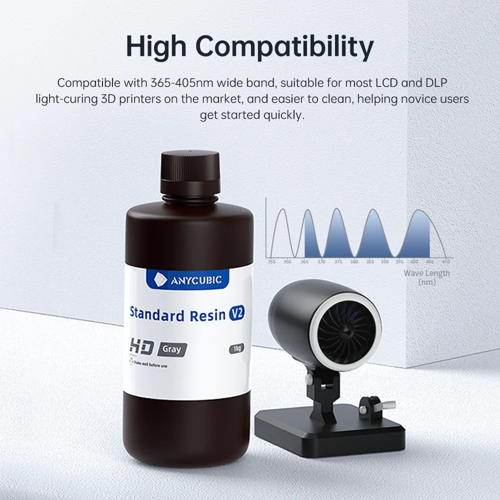 ANYCUBIC 5KG/10KG 405mm UV Standard Resin/ Standard V2 For 3D Printer Photon Mono 4 UV Sensitive
