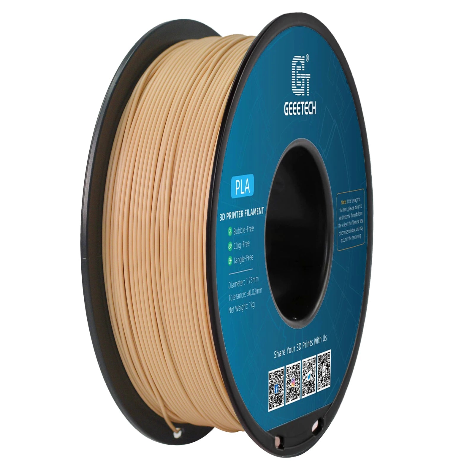Geeetech 3d printer Filament PLA PETG Plastic 1kg 1.75mm,Tangle-Free,  wire materials, black, white, vacuum packaging