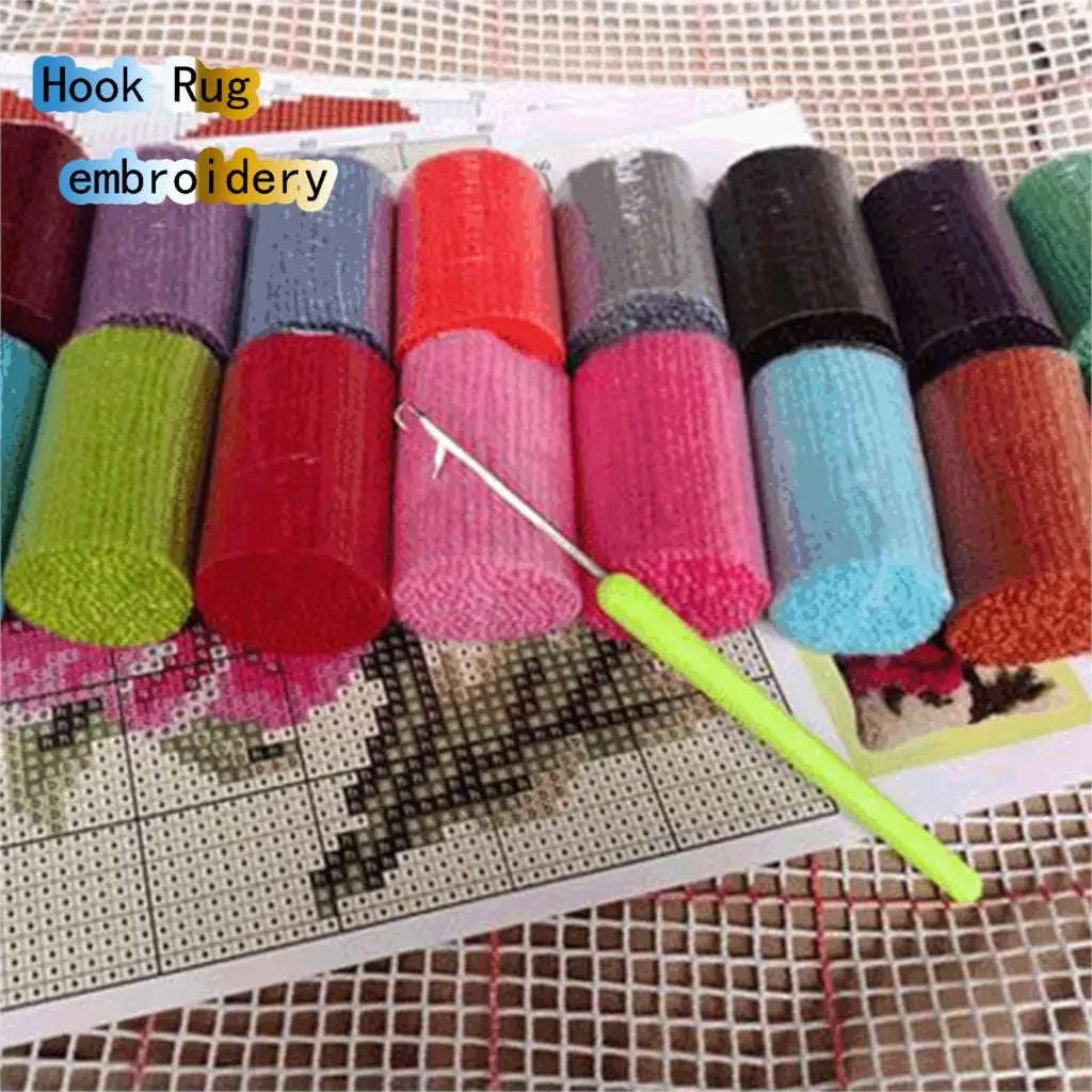 Cartoon Cat  Latch Hook Rug Kit