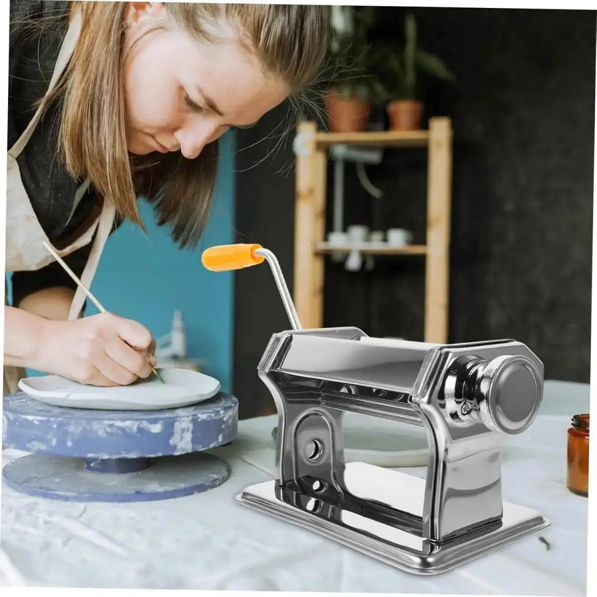 Polymer Clay Press Machine, Craft Clay Mixer Ergonomic Clay Roller Tool