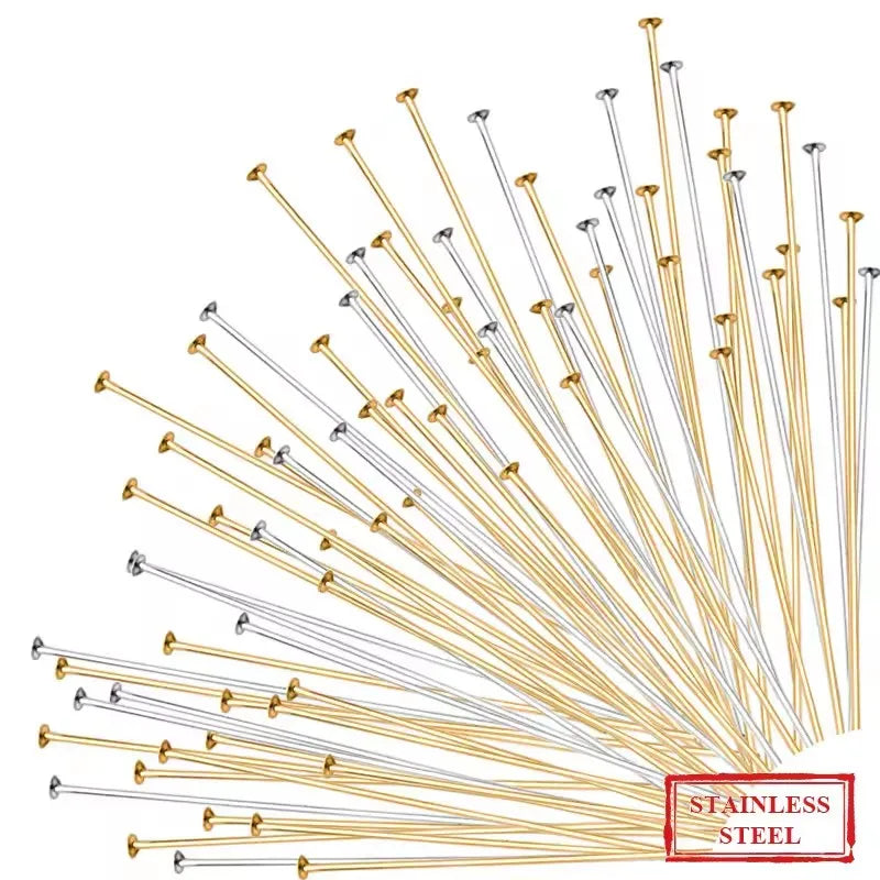 Stainless Steel Head Pins Earrings Findings