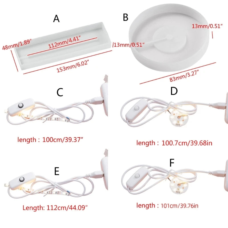 Lighted Lamp  Holder Mold  Resin Kit