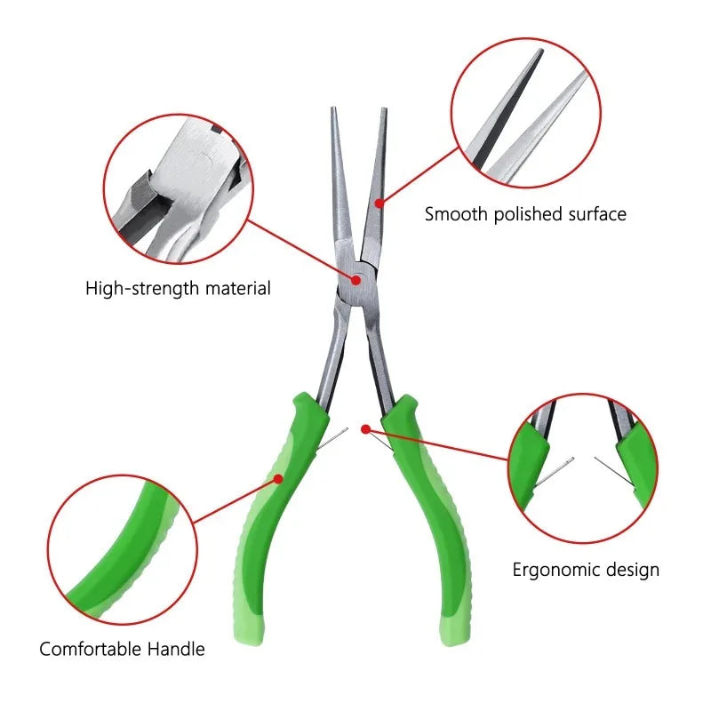 4Pcs Jewelry Pliers Tool Set, with Round Nose Pliers, Needle Nose Pliers, Wire Cutters and Bent Nose Pliers for Jewelry Making