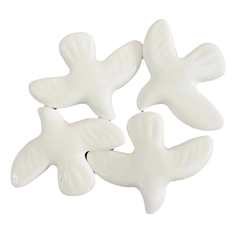2pcs Peace Dove Ceramic Beads/Pendant For  Jewelry Making