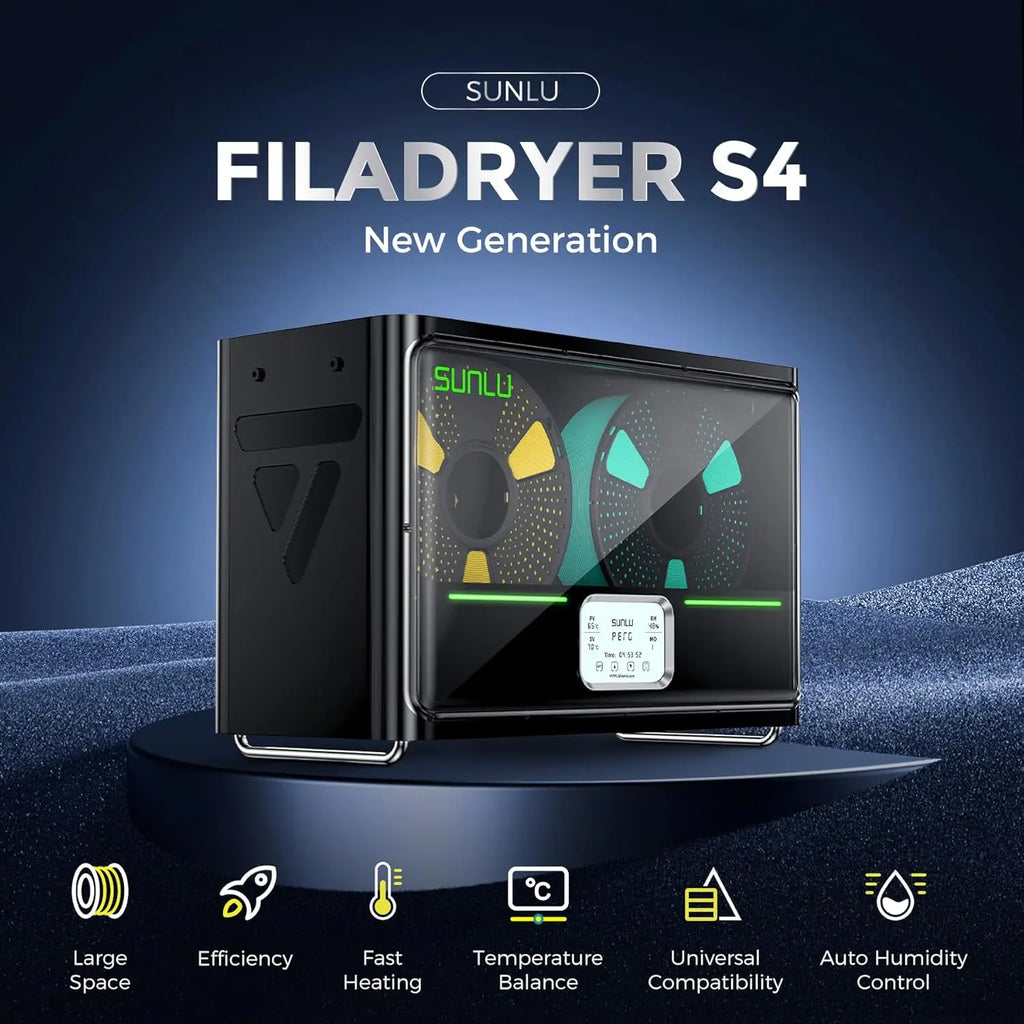 SUNLU S4 Filament Dryer Box 4 Spools Large Capacity Fast Heating Filament Holder 350W PTC Heater for 3D Printing