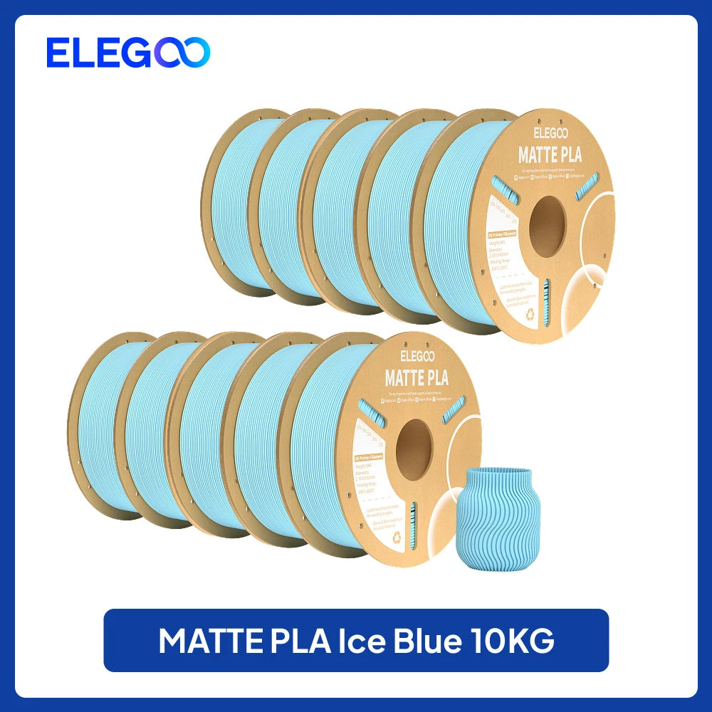 Matte Filament PLA 1KG for FDM 3D Printer PLA ELEGOO Dimensional Accuracy +/- 0.02mm