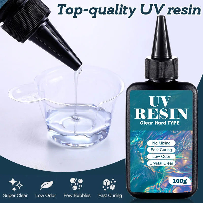 UV Resin Kit With Light Upgraded Hard Type Crystal Clear  Jewelry Making & More