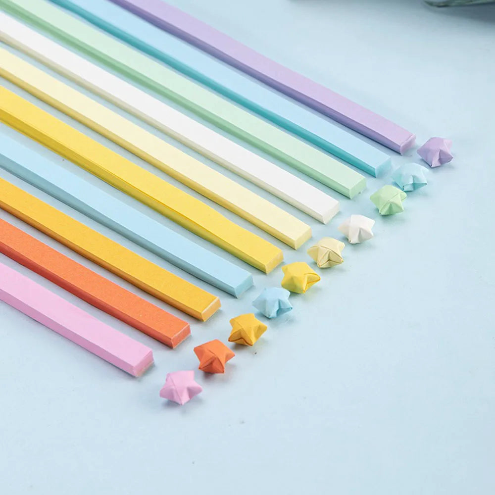 Rainbow Gradient Double Sided Origami Paper Stars