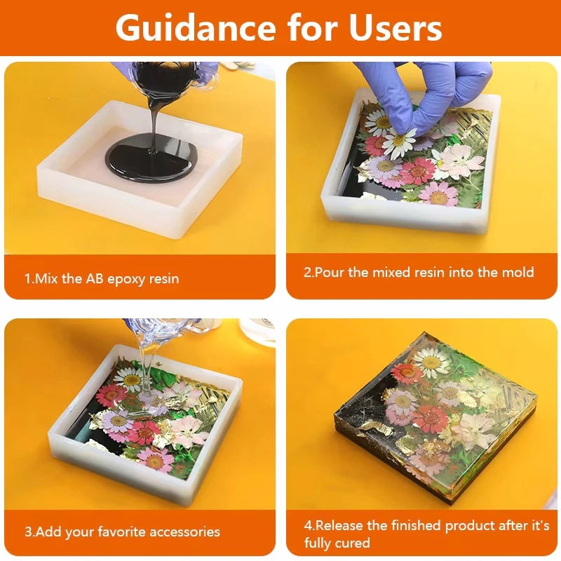 Resin Silicone Molds Jewelry Making Kit Pendant Earring Necklace Keychain