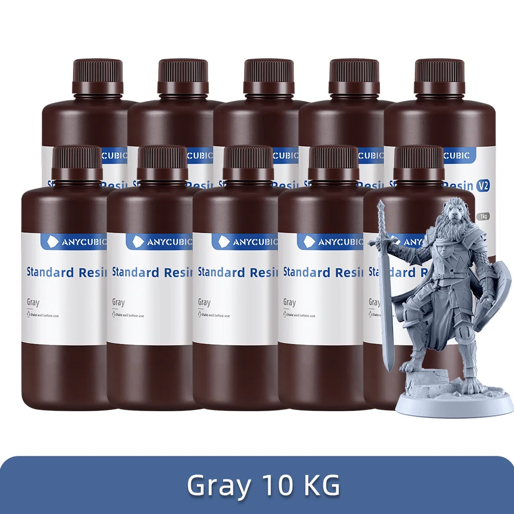 ANYCUBIC 5KG/10KG 405mm UV Standard Resin/ Standard V2 For 3D Printer Photon Mono 4 UV Sensitive