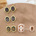 Polymer Cutters Geometry Embossed Frame For Earrings Or Pendants