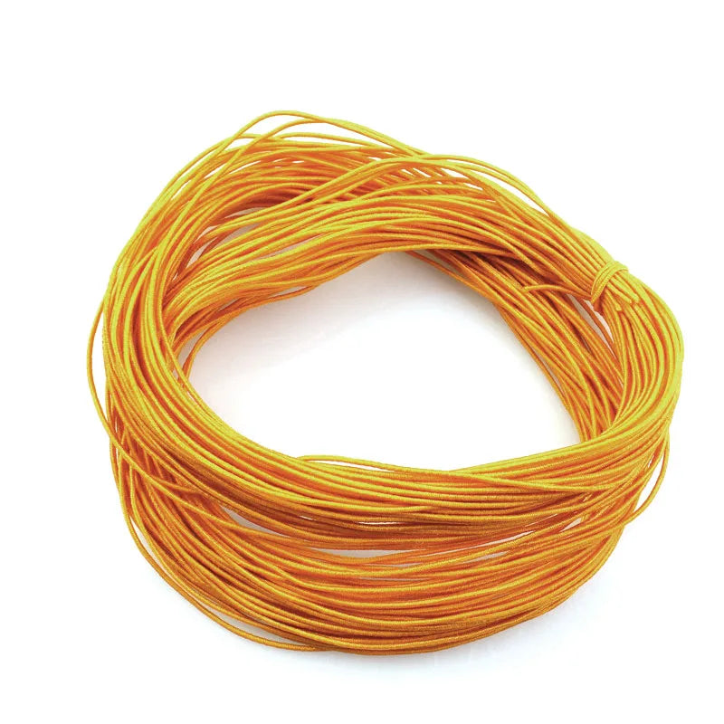 Braided Elastic Cord Stretch String Fabric Crafting Cords for Jewelry Making 23 Colors 1mm Thick  24M Length