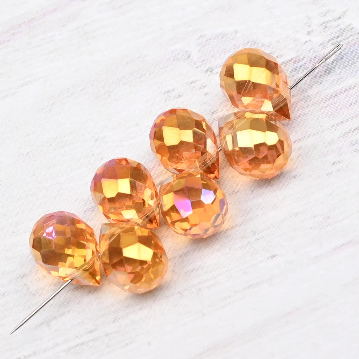 Beautiful Colors Czech Crystal Waterdrop Beads Faceted  for Jewelry Making 10x8mm 20 Pieces