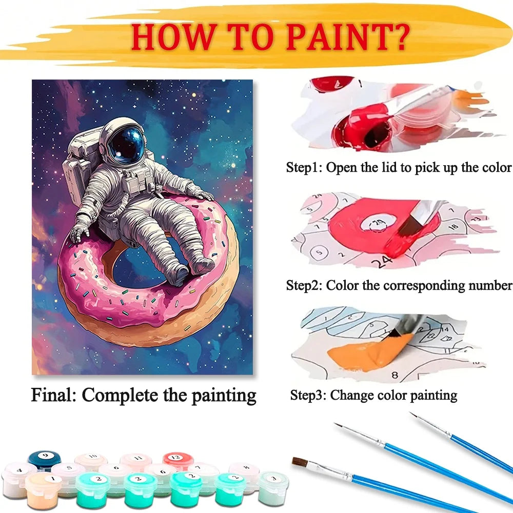 Whimsical Astronaut Art Paint By Numbers