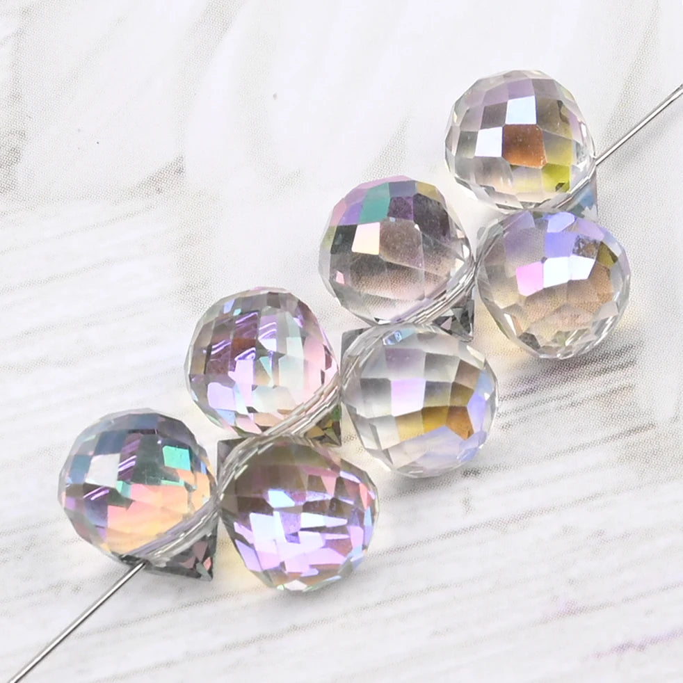Beautiful Colors Czech Crystal Waterdrop Beads Faceted  for Jewelry Making 10x8mm 20 Pieces