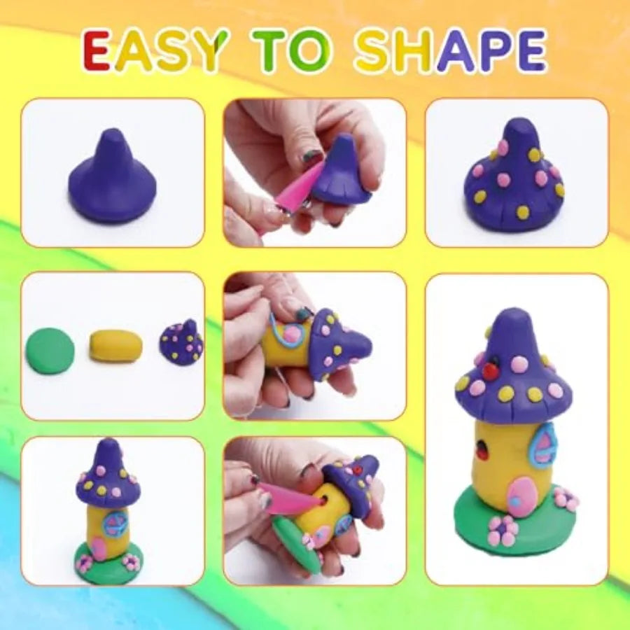 Polymer Clay Kit, 50 Colors Oven Bake Clay Modeling Clay for Adults, DIY Sculpting Craft Set with Sculpting Tools