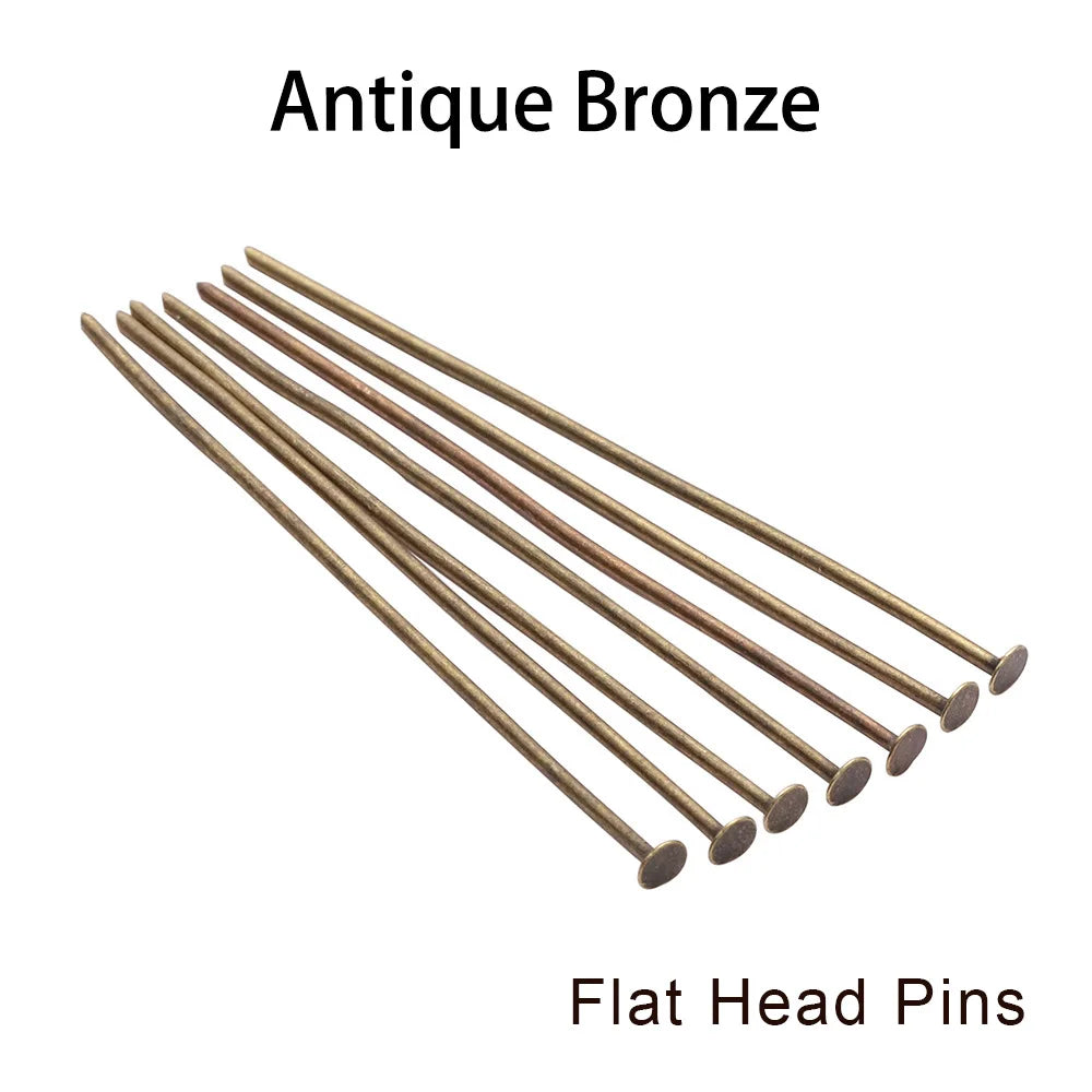 Eye & Head Pin Gold Plated Ball Head Pins for Jewelry  Making 100-200 Pieces