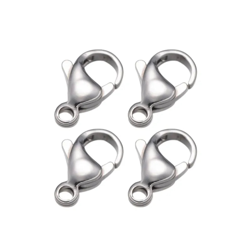 Stainless Steel Lobster Clasps For Bracelet Necklace Jewelry Making 9/10/11/12/13mm 100 Pieces