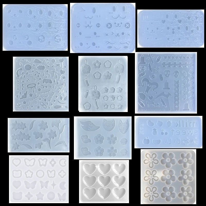 Assorted Hearts & Flower Molds Pendant Resin