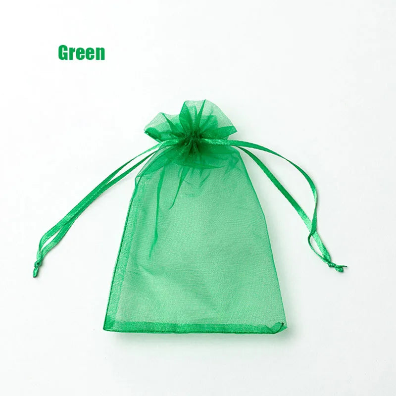 Drawable Organza Jewelry Packaging 7x9 9x12cm 10x15 13x18cm  22 Colors 100 Pieces