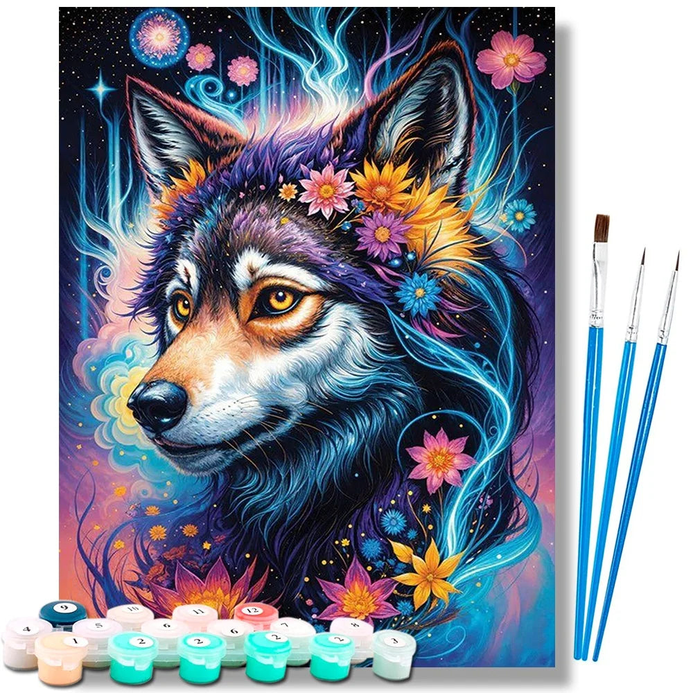 Wolf Paint By Numbers For Adults Teens