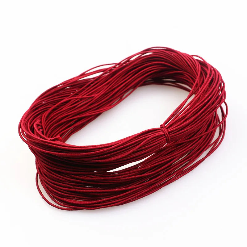 Braided Elastic Cord Stretch String Fabric Crafting Cords for Jewelry Making 23 Colors 1mm Thick  24M Length