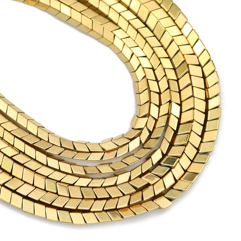 AAA+ Retention Color Natural Gold Plated Hematite  Loose Beads For Jewelry Making