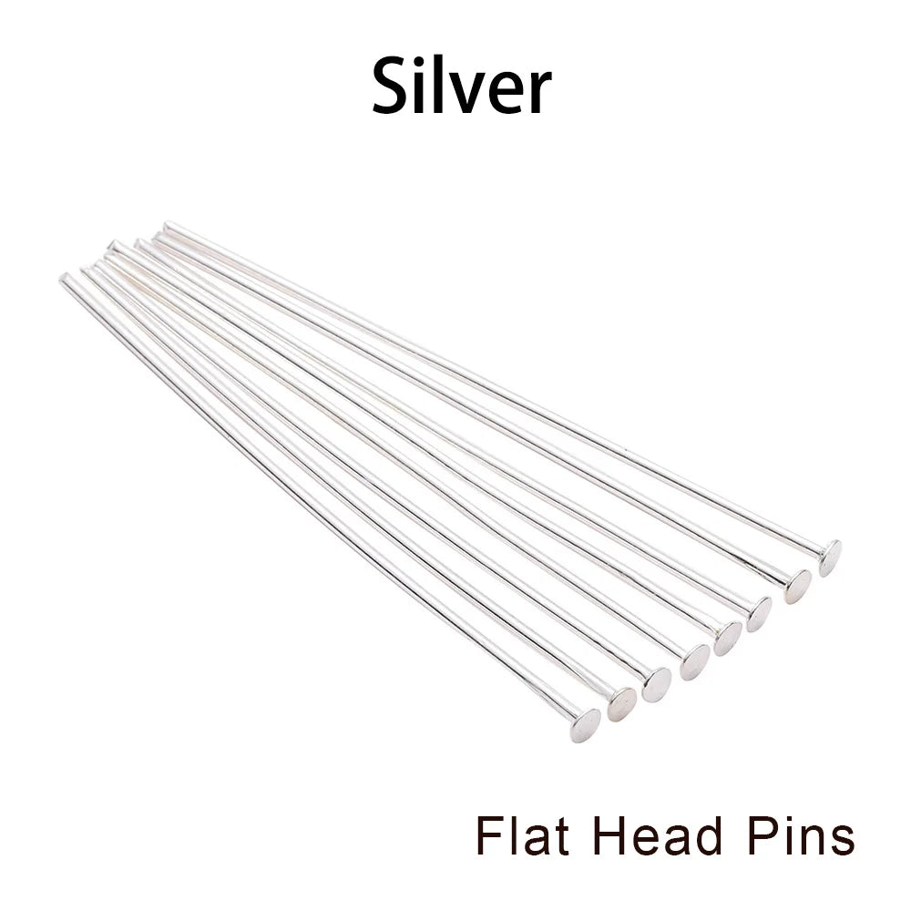 Eye & Head Pin Gold Plated Ball Head Pins for Jewelry  Making 100-200 Pieces