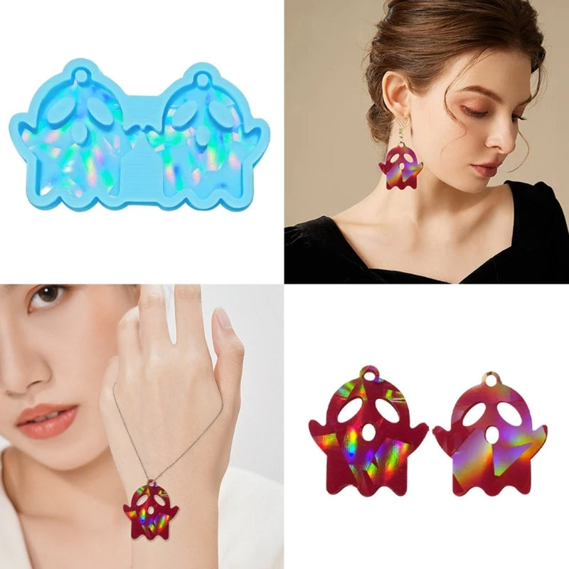Holographic Keyring Earring Pendant  Resin Mold