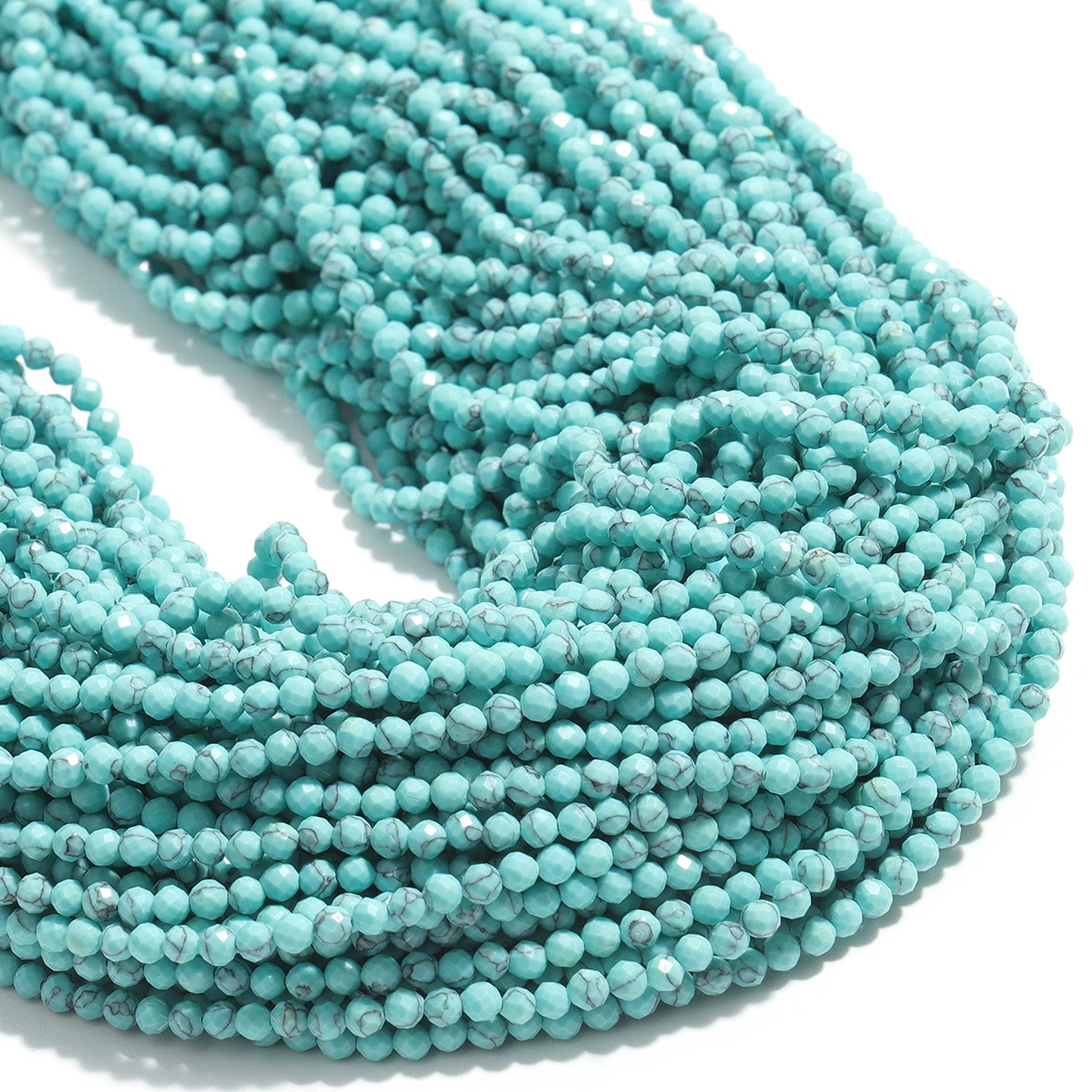 2, 3, 4mm Faceted Tiny Beads Natural Stone  Aquamarine Lapis Lazuli Tourmaline Amethyst  & More
 for Jewelry Making
