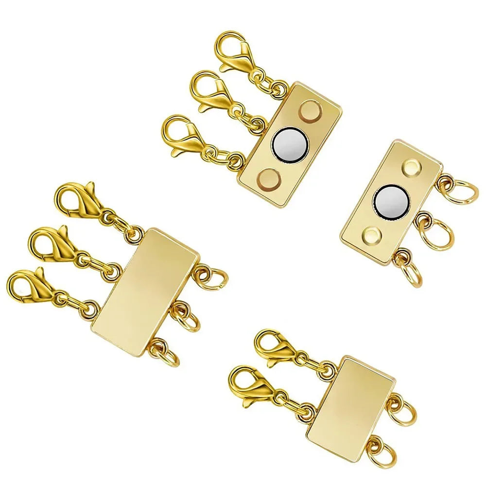 Layered Necklace Magnetic Clasps for Layering Multiple Strands Jewelry Findings 1set
