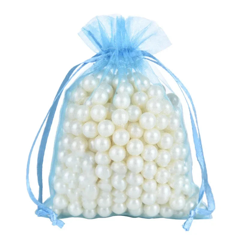 Drawable Organza Jewelry Packaging 7x9 9x12cm 10x15 13x18cm  22 Colors 100 Pieces